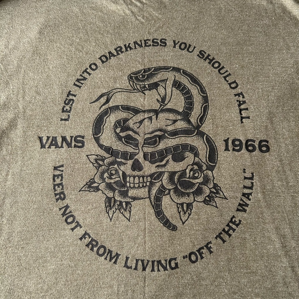 Vans Green Tattoo Shirt XL